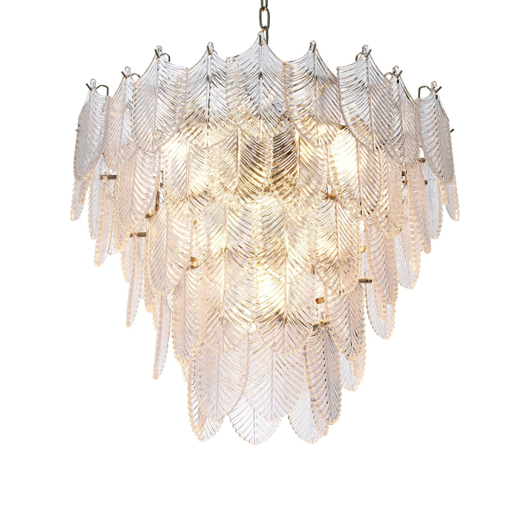 Verbier (S/L) Modern Chandelier - (Nickel Finish/Clear Glass)