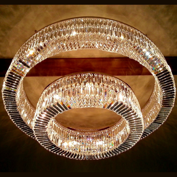 Victory Round Modern Glass Chandelier - Luchiante.