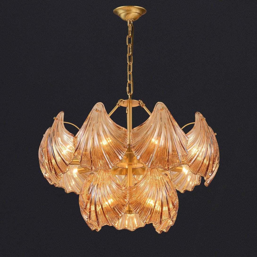 Evale Shell Two-layer Round Chandelier D24"