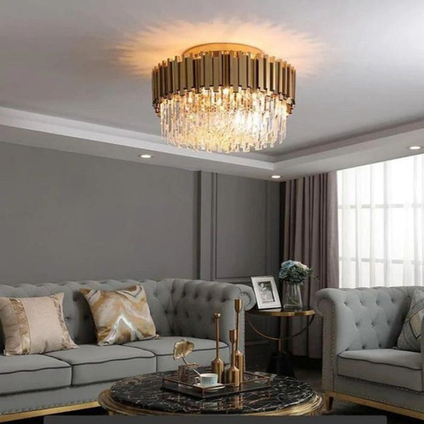 Astralis Round Flush Mount Chandelier