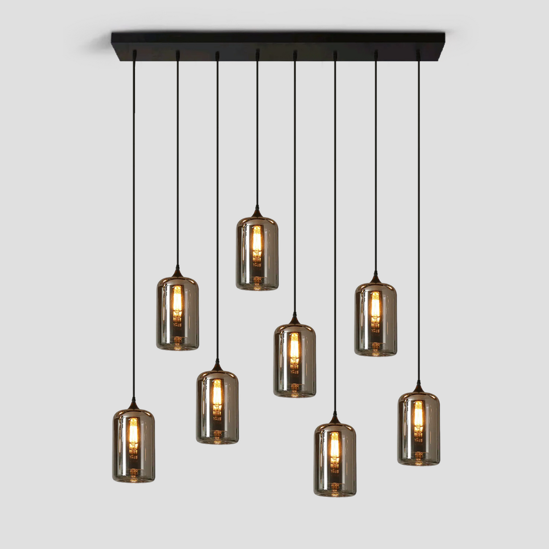 Nola Rectangular Multi-headed Glass Chandelier for Models Coffee, Dining Bar/Table Scandinavian 