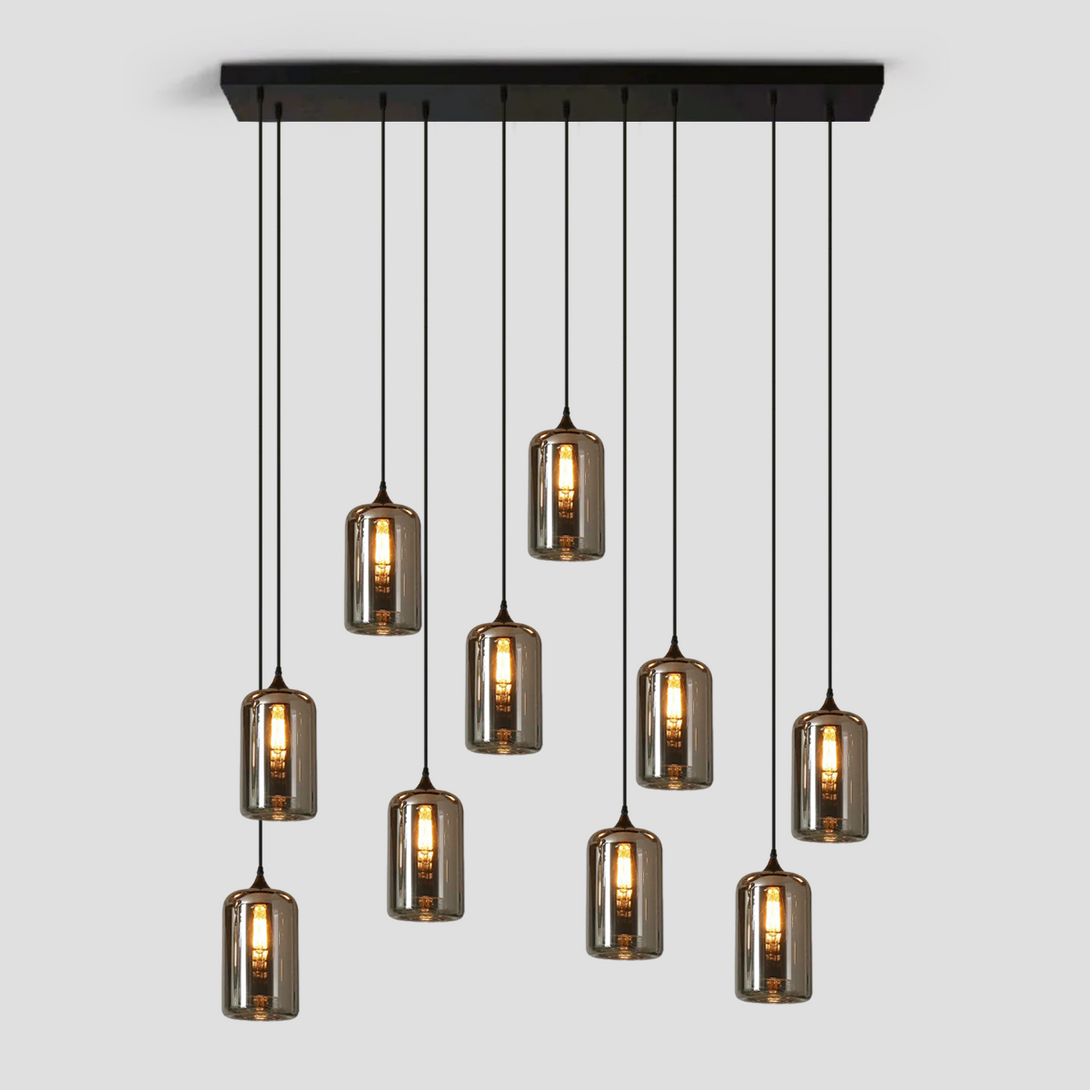 Nola Rectangular Multi-headed Glass Chandelier for Models Coffee, Dining Bar/Table Scandinavian 