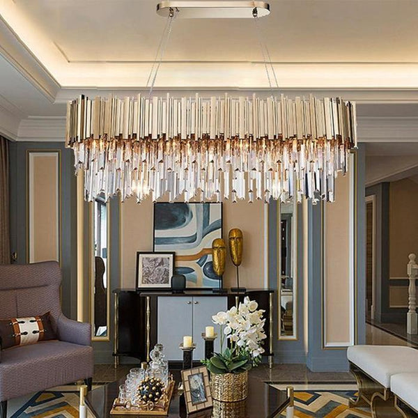 Enoch Crystal Chandelier for Dining Room Gold