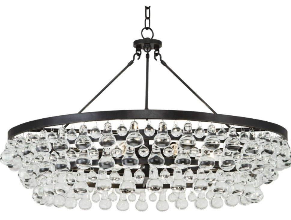 Boris Teardrop Crystal Chandelier 65"L 