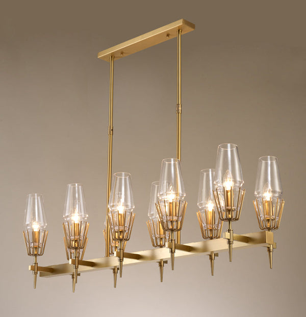 Brass Crystal Chandelier