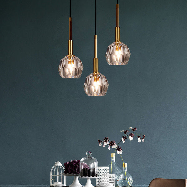 Single Crystal Ball Pendant Mini Lighting