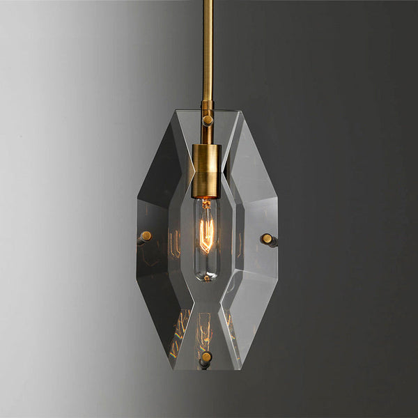 Modern Faceted Crystal Pendant Lighting