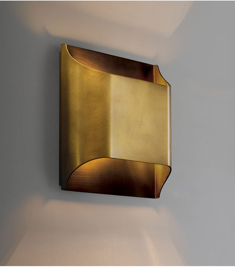 Modern Rectangle Copper Wall Sconce