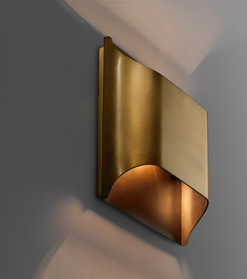 Modern Rectangle Copper Wall Sconce