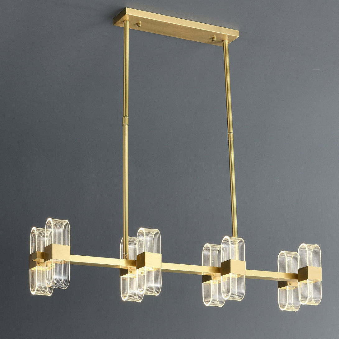 Gold Line Cross Chandelier