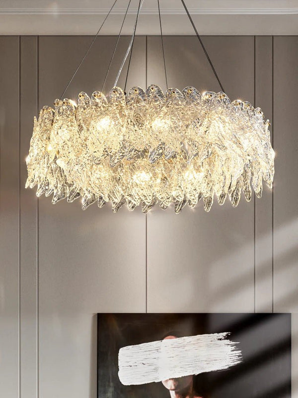 Rafahia Glass Crystal Chandelier