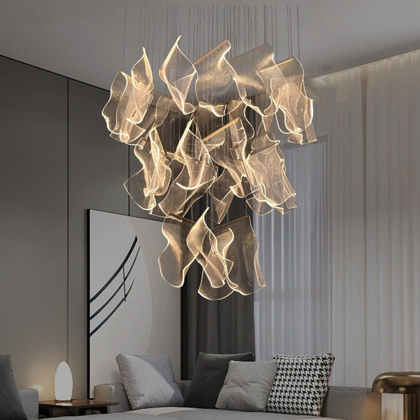 Sheets Chandelier (Rectangle Ceiling Mount)