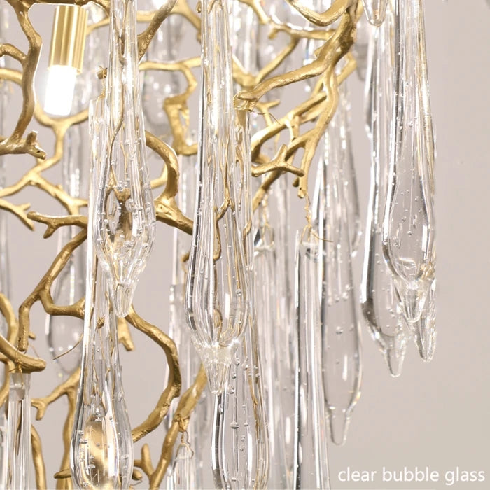 Ambos Crystal Droplet Branch Chandelier FOR Foyer